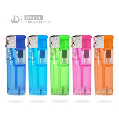 China Transparent Color Logo Printed Electric Shock Lighter Five Colors and Child Resistance for sale
