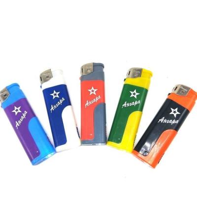 China Custom Logo Fashion Cigarette Electric Lighter LED Plastic Lighter With DY-5820 for sale