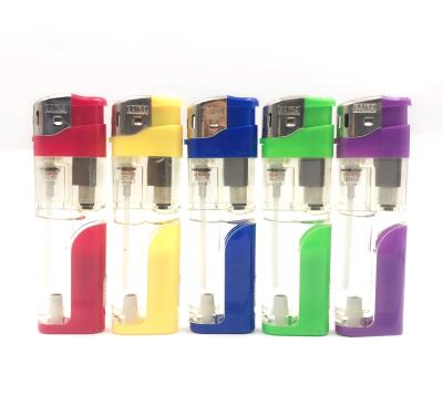 China 8.0cm Rechargeable Electronic Refillable Plastic Lighter with LED Colors Accepting OEM for sale