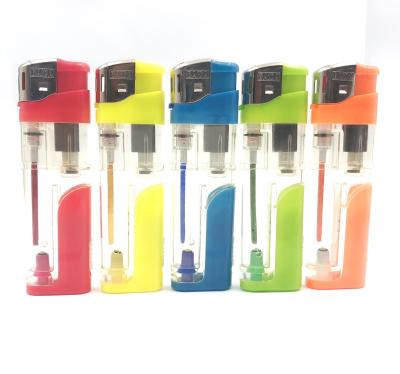 China Electronic Refillable Gas Lighter with LED Disposable Style Request Sample US 20/Piece for sale