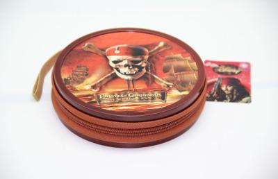 China Piratas redondos da caixa do CD da lata do metal do zíper reciclável das Caraíbas à venda