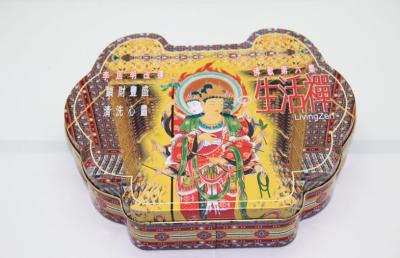 China Irregular Symmetric Candy Tin containers Packaging For Religion Gift for sale