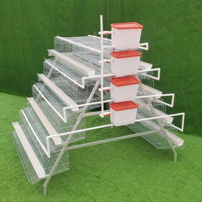 China Farming A Type Mini Poultry Cages Chicken Layer 4 Tier 160 Birds for sale
