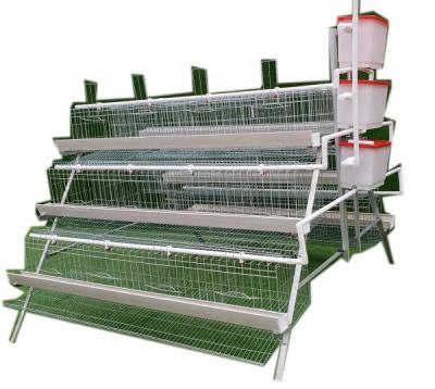 China Q235 160 Chickens 4 Tier Layer Cage Farm Raising Hens Egg Layer Battery Cage for sale