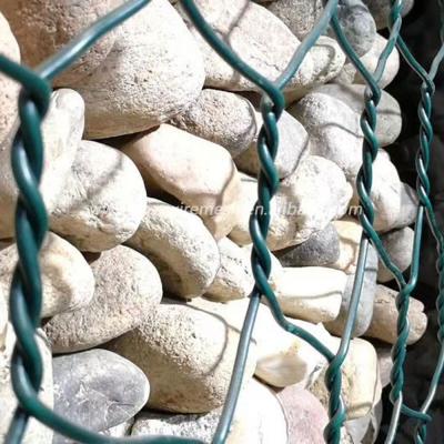 China 8*10 galvanizado quente torceu pedra sextavada da rede de arame 2x1x1 do ferro das cestas de Gabion do fio a baixa à venda