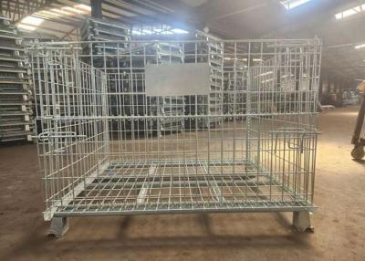 China Warehouse Storage 50*50 Wire Mesh Container Hot Dipped Galvanized for sale