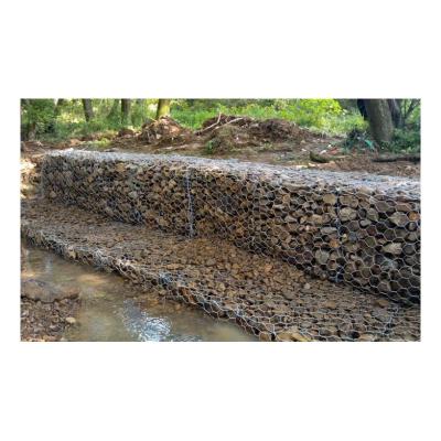 China Anping Wholesale Galvanized 4*1*1 M Green Gabion Stone Basket For  Protecting Soil And Rocks for sale