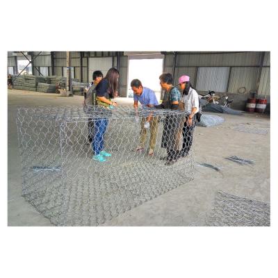 China Hexagonal Gabion Mesh Basket Galvanized Iron Wire Gabion Box For Sale à venda