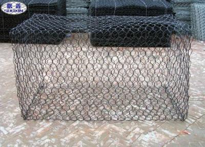 China 80X100 PVC Coating Gabion Wall Cages , Wire Mesh Baskets Retaining Walls for sale