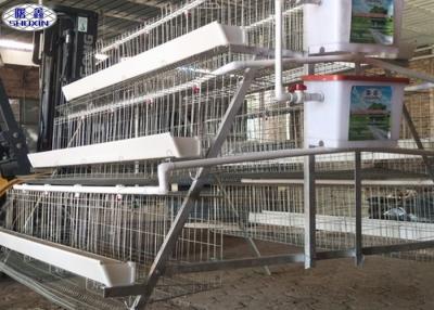Chine Matériel galvanisé de fil d'acier de capacité de 3 de rangées de volaille de pose oiseaux des cages 96 à vendre