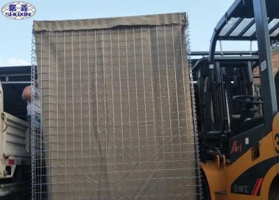 China Army Defensive Barrier Sand Color / Mesh Gabion Box System for sale
