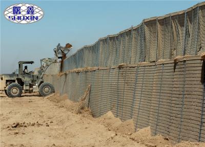 China Gavanized Defensive Gabion Barrier Geotextile Anti -  Rust Feature for sale