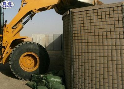 China Geotextile Lined Gabion Stone Wall , Military Bastion Basket Sand Box for sale