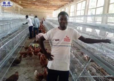 China Egg Layer Chicken Cage , Hens Poultry Metal Chicken Cage For Kenya for sale