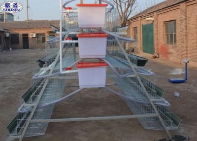 China 3 Tiers Poultry Chicken Cages / Layer Poultry Farming Cage Design for sale