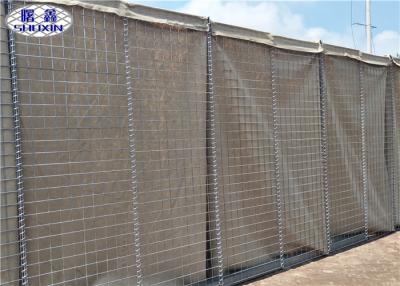China Beige Custom Sand Filled Barriers / Welded Wire Mesh Gabion Defensive Bassion for sale