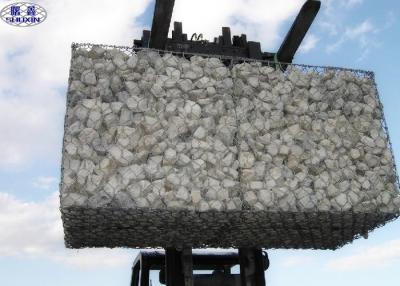 China Woven Metal Gabion Wall Cages / Galvanised Steel Stone Cage OEM Service for sale