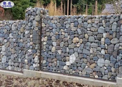 China Decorative Gabion Wire Mesh Boxes Green  Zinc Coated Surface for sale