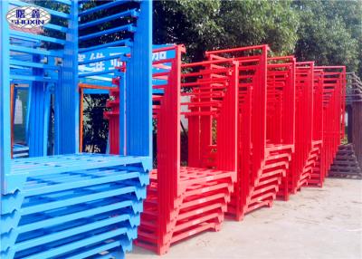 China Powder Coated Steel Stacking Racks , Warehouse Stackable Pallet Racks For Wheat for sale