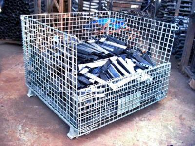China Transport Cargo Collapsible Wire Containers Hot Dipped Galvanized Stacking 4 Tiers for sale