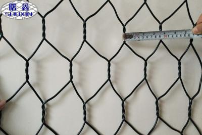 China PVC Coated Woven Gabion Mesh Box Mesh Wire 2.7mm / Edge Wire 3.4mm for sale