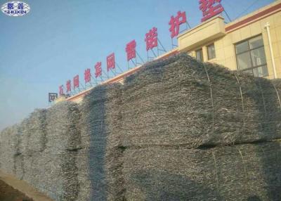 China Galvanized Rock Basket Wire Mesh  Gabion Stone Cage Corrosion Resistance for sale