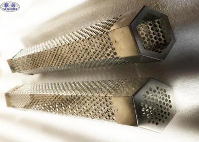 China Smoker Perforated Metal Mesh Tube Stainless Steel Hexagonal Anti - Acid for sale