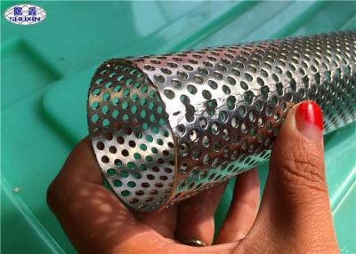 China Welded Spiral Perforated Tube , Stainless Steel Wire Mesh Oil Filter Element for sale