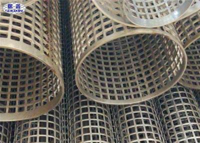 China Silver Welded Perforated Stainless Steel Tube Slotted Tube Filter Cylinders for sale