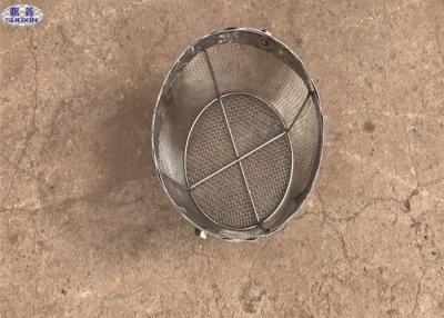 China Round Stainless Steel Wire Mesh Baskets , 304 Stainless Steel Mesh Filter Baskets for sale