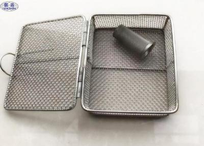 China Sterilization Stainless Steel Wire Mesh Baskets , Woven Rectangular Wire Mesh Basket for sale
