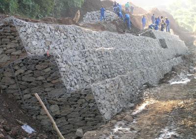 China Galvanized Steel 80x100mm 60x80mm Stone Filled Gabions Basket Retaining Wall for sale