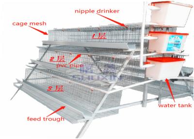China Three Layers Folding Galvanised Poultry Chicken Cages for sale