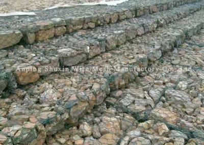China Weave Hot Dipped Galvanized Iron 2x1x1m Gabion Stone Basket for sale