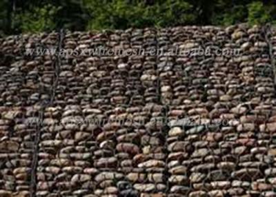 China Woven Wire Mesh 2.0mm Gabion Retaining Wall Box Stone Filled for sale