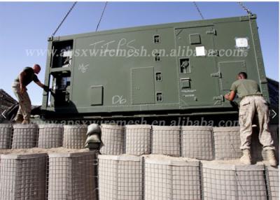 China Sperren-Sicherheits-Sand-Wand 50mmx50mm Stahl-Draht-Mesh Mils 3 defensive zu verkaufen