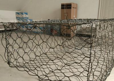 China Easy Collapsible Pvc Coated Hexagonal Gabion Basket For Water And Soil Protection for sale