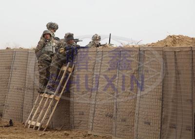 Cina Anti sabbia di Mesh Galvanized Military Barrier With del cavo della ruggine/geotessuto verde in vendita