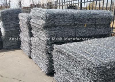 China Woven Three Twist 2.4mm Stone Filled Gabion Baskets For Retaining Wall for sale