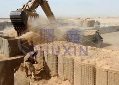 China Defensiva rellenada con arena de las barreras de Gabion Galfan milipulgada 19 del geotextil en venta