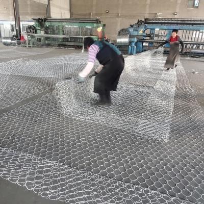 China 275g Zinc Coated Wire Mesh Gabion Box Hexagonal Double Twisted for sale
