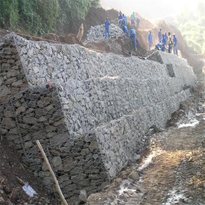 China Stone 2m Gabion Retaining Wall Baskets Iron Wire Mesh Cages for sale
