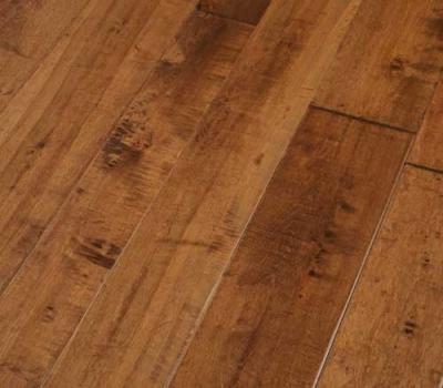 China Chinese Maple Engineered Wood Flooring, handscraped & distressed surface for sale