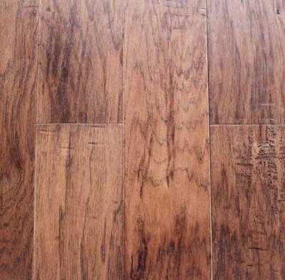 China distressed Hickory engineered Wood Flooring, handscraped and brushed finishing for sale