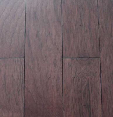 China HDF Hickory engineered wood flooring with HDF core, many stains available for sale