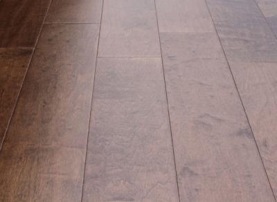 China Asian Maple(China Maple) engineered Wood Flooring with Mocca stained and semi-gloss for sale