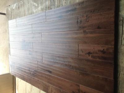 China rustic Solid Birch Hardwood Flooring., stained and matt finishing, handscraped and chatter surface for sale