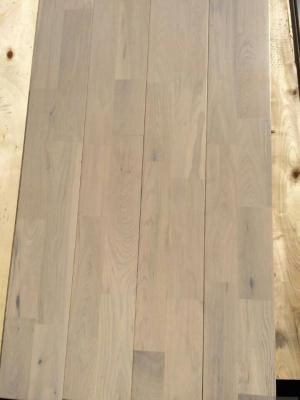 China 2 strips solid oak wooden flooring, rustic CD grade & different stains for sale