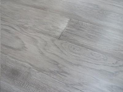 China distressed hickory engineered wood flooring with gray stained for sale