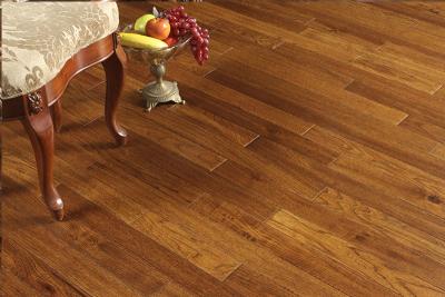 China solid American hickory hardwood flooring with distressed finishings for sale